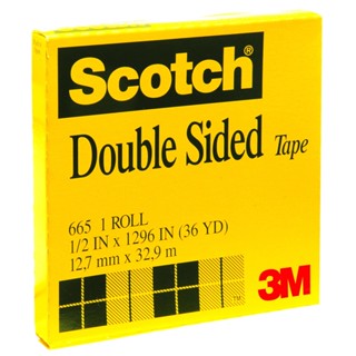 Scotch เทปใสกาว 2 หน้า แกน 3" 1/2"x36 y.   665