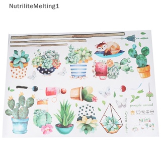 [NutriliteMelting1] สติกเกอร์ติดผนัง ลายกระบองเพชร มีกาวในตัว สําหรับห้องนอน ห้องนั่งเล่น [TH]