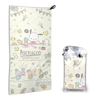 【พร้อมส่ง】ผ้าขนหนูไฟเบอร์ พิมพ์ลาย Pochacco แบบแห้งเร็ว ขนาด 40*80 ซม. แฟชั่นสําหรับทุกเพศ