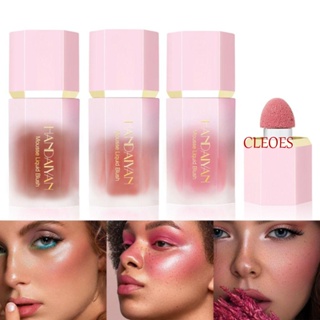 Cleoes บลัชออน เนื้อแมตต์กํามะหยี่ กันน้ํา สีชมพูนู้ด สําหรับผู้หญิง