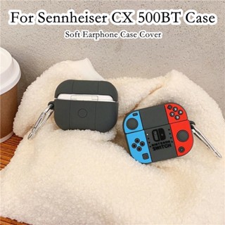 【ของแท้】เคสหูฟัง แบบนิ่ม ลายการ์ตูนพายสีม่วง สําหรับ Sennheiser CX 500BT Sennheiser CX 500BT