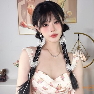 หางม้าถักเปีย พร้อมผีเสื้อ สําหรับต่อผม