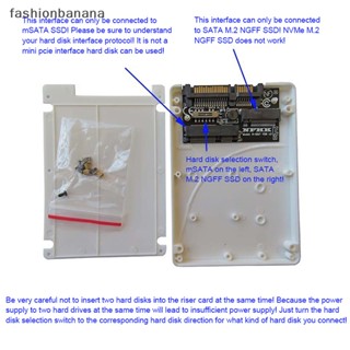 [fashionbanana] การ์ดอะแดปเตอร์ M.2 NGFF MSATA SSD เป็น 2.5 นิ้ว SATA3 เป็น M.2 NGFF MSATA SSD พร้อมสกรู