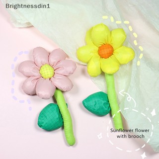 [Brightnessdin1] แผ่นแพทช์ ลายดอกทานตะวัน 3D สําหรับตกแต่งเสื้อผ้า DIY 1 ชิ้น