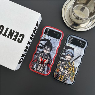 Trafalgar D. เคสโทรศัพท์มือถือ TPU ลายกฎน้ํา สําหรับ Samsung Galaxy Z Flip 5 4 3 5G