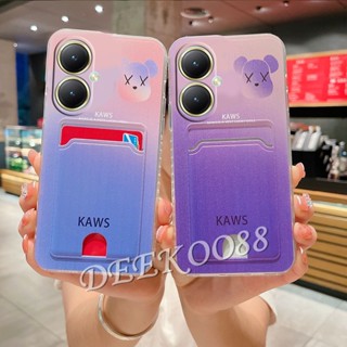 เคสโทรศัพท์มือถือแบบนิ่ม กันกระแทก กันรอยกล้อง พร้อมช่องใส่บัตร สําหรับ VIVO Y27 Y36 Y02 Y02T Y02A Y16 Y22 Y22S Y35 Y77 V27 V27e V25 Pro V25e 5G 4G 2023 Y27 VIVOY36