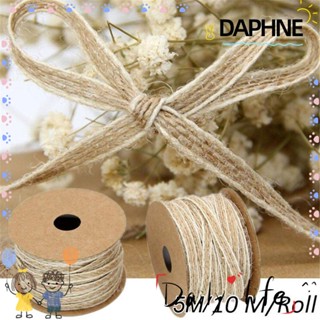 Daphne ม้วนริบบิ้นผ้าปอ 0.5 มม. 5 10 ม. ต่อม้วน สําหรับตกแต่งงานแต่งงาน ปาร์ตี้