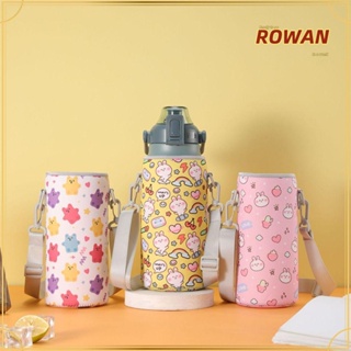 Rowans กระเป๋าใส่ขวดน้ํา มีฉนวนกันความร้อน พร้อมสายคล้อง อุปกรณ์เสริม สําหรับเล่นกีฬา ตั้งแคมป์กลางแจ้ง