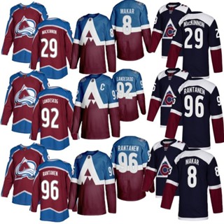 เสื้อกีฬาแขนสั้น ลายทีม Nhl Hockey Jersey Avalanche Jersey 29 92 96 8 Colorado Avalanche