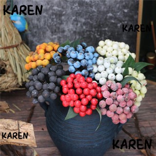 Karen ดอกเบอรี่ประดิษฐ์ โฟม ขนาดเล็ก สีแดง สีขาว สําหรับตกแต่งคริสต์มาส งานแต่งงาน