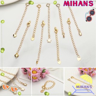 MIH ใหม่ หางต่อขยายสายโซ่ ทอง 18k อุปกรณ์เสริม สําหรับเครื่องประดับ สร้อยข้อมือ 1 ชิ้น