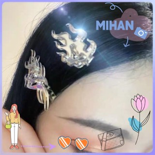 Mihan กิ๊บติดผมอะคริลิคโลหะรูปมังกรสไตล์ฮาราจูกุสําหรับผู้หญิง