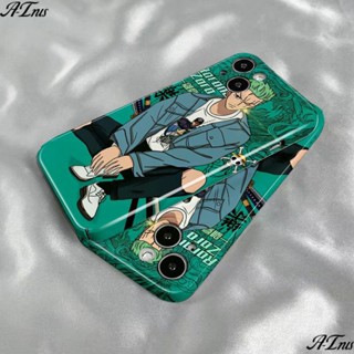 เคสโทรศัพท์มือถือแบบฟิล์มแข็ง ลายการ์ตูน Zoro สไตล์โมเดิร์น สําหรับ Iphone 14promax 13 12 11 xs 7 8p