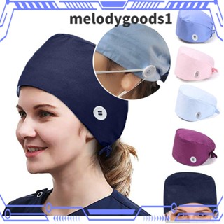 Melodygoods1 หมวกผ้าฝ้าย ทรงกลม ปรับได้ สําหรับผ่าตัด