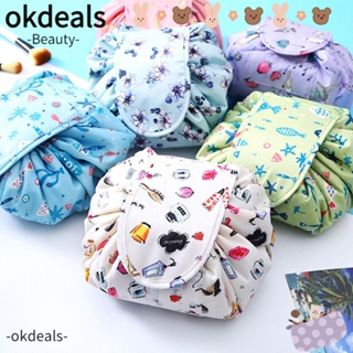 Okdeals กระเป๋าเครื่องสําอาง กระเป๋าคลัทช์ ขนาดใหญ่ จุของได้เยอะ กันน้ํา แบบพกพา เหมาะกับการเดินทาง