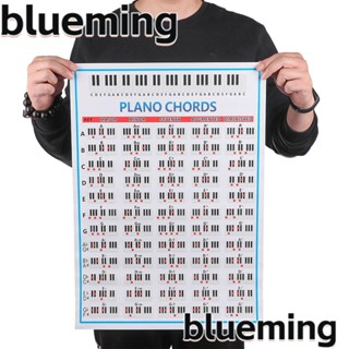 BLUEMING2 2 Sizes Practice Sticker Keyboard Instruments Fingering Diagram Tablature Piano Chords Poster For Students Large Chord Chart Kids Gift 88 Key Beginner