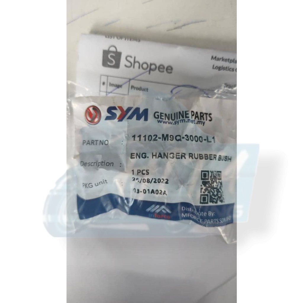 [SYM] JET POWER ENGINE BUSH HANGER RUBBER 1PCS 11102-M9Q-3000-L1