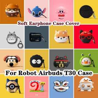 【imamura】เคสหูฟัง แบบนิ่ม ลายการ์ตูนเสือ Staghorn สําหรับ Robot Airbuds T30 T30