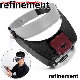 Refinement แว่นขยาย อเนกประสงค์ มีไฟ LED สําหรับซ่อมแซมเครื่องประดับ