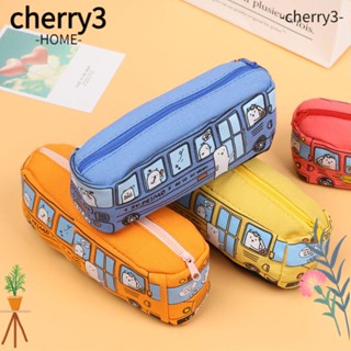 Cherry3 กระเป๋าดินสอ ผ้าแคนวาส ลายการ์ตูนสัตว์ แบบสร้างสรรค์