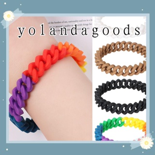 ☆Yola☆  กําไลข้อมือยางซิลิโคน ซิลิกาเจล หลากสี แฟชั่น