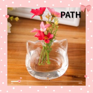 Path แจกันแก้ว รูปแมวน่ารัก สําหรับตกแต่ง