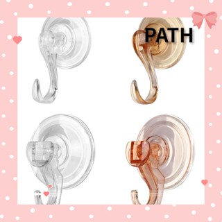 Path ที่แขวนน็อต แบบถ้วยดูดสุญญากาศ สีโปร่งใส สําหรับห้องน้ํา ห้องครัว