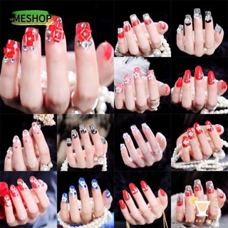 ME แผ่นคริสตัล ลายดอกไม้ สําหรับตกแต่งเล็บเจ้าสาว จํานวน 24 ชิ้น