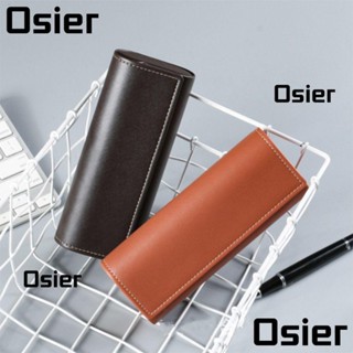 Osier1 กล่องแว่นตาหนัง สีพื้น แฟชั่น อุปกรณ์เสริม