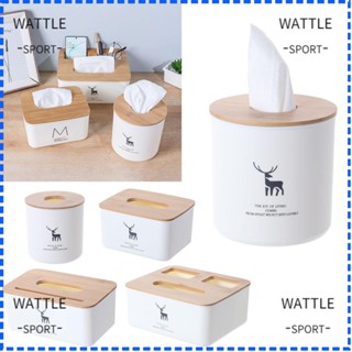 WATTLE Cartoon Napkin Paper Boxes Wood Storage Case Wooden Tissue Box Creative Interior Products Table Decoration Home &amp; Living Cover Holder