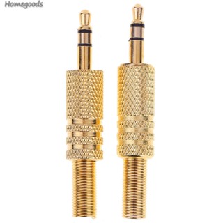 อะแดปเตอร์ปลั๊กเสียบหูฟัง ไมโครโฟน 3.5 มม. ตัวผู้ 3.5 มม. DIY 2 ชิ้น