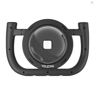 Fw TELESIN GP-DMP-T10 Waterproof Dome Port Replacement for   11/10/9/8/7/6/5 with 30M Waterproof Housing Dual Handle Stabilizer Sports Camera Diving Rig Set for Underwater