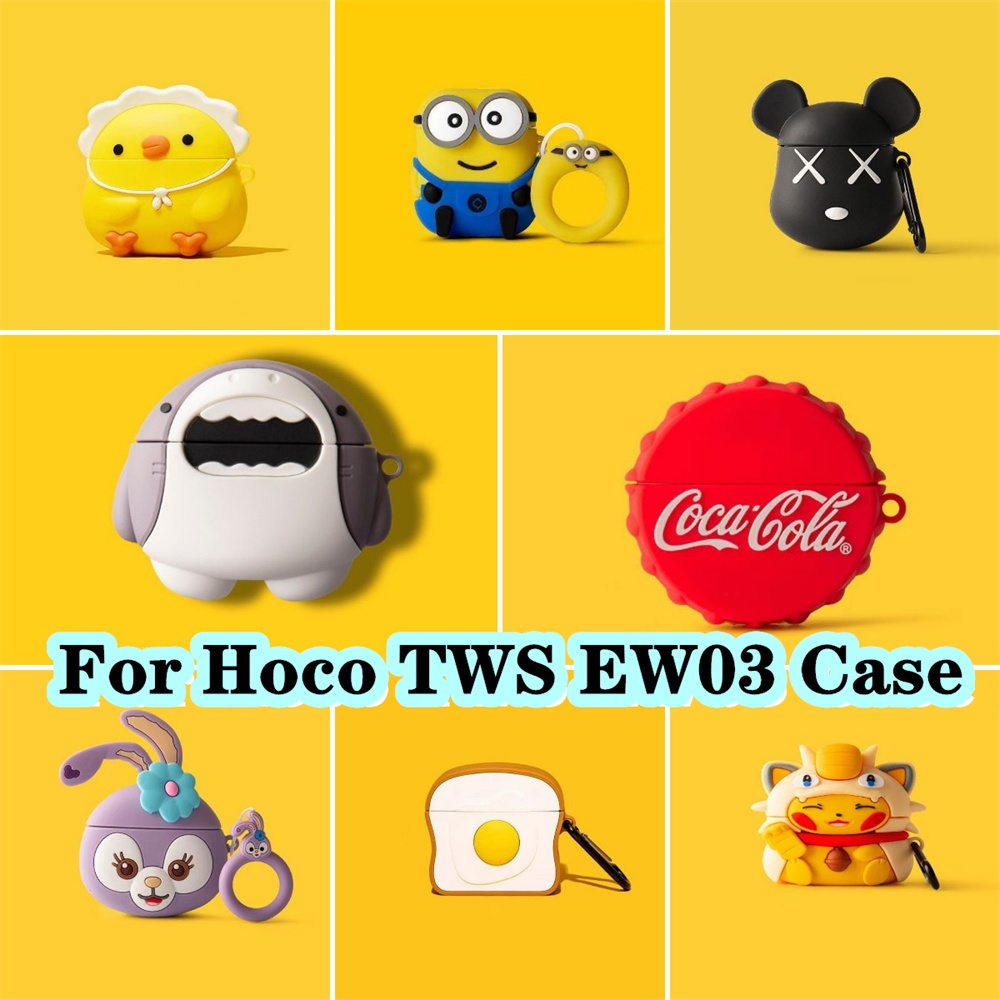 สําหรับ Hoco เคส TWS EW03 รูปทรงสามมิติน่ารักสําหรับ Hoco TWS EW03 Casing Soft Headphone Case Cover 