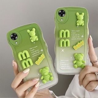 เคส oppo a17k เคส oppo a17 เคสออปโป้ a17 เคสออปโป้ a17k เคสโทรศัพท์มือถือ ลายตุ๊กตา 3D ไล่โทนสี สําหรับ oppo a17k a17