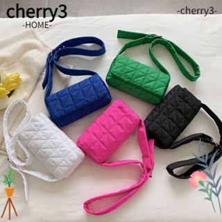 Cherry3 กระเป๋าสะพายไหล่ กระเป๋าถือ ผ้าฝ้าย และผ้าไนล่อน สําหรับสตรี