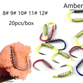 Amber ตะขอสปริง อุปกรณ์เสริม สําหรับตกปลาคาร์พ 20 ชิ้น