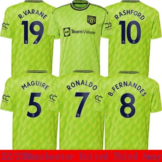 เสื้อกีฬาแขนสั้น ลายทีมฟุตบอลชั้นนํา Maguire Fernandes Varane Rashford Ronaldo Player Version PG1 GP1 2022-2023 MU