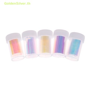 Goldensilver สติกเกอร์กระดาษแก้ว ขนาดใหญ่ สีสันสดใส สําหรับตกแต่งเล็บ