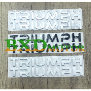 สติกเกอร์ยางนิ่ม ลายโลโก้ TRIUMPH 3D สําหรับติดตกแต่งถังน้ํามันรถจักรยานยนต์