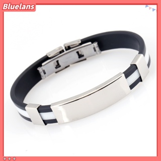 Bluelans สายรัดข้อมือซิลิโคน ปรับได้ เครื่องประดับแฟชั่น ของขวัญวันเกิด สําหรับผู้ชาย