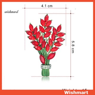 [WM] เข็มกลัดอัลลอย รูปหูข้าวสาลี ประดับพลอยเทียม เข้ากับทุกการแต่งกาย อุปกรณ์เสริม สําหรับเสื้อยกทรง ทุกโอกาส