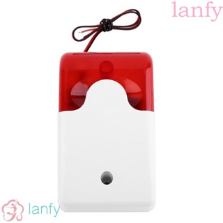 Lanfy ไฟไซเรน ไฟกระพริบ 12V 220V 120dB ทนทาน