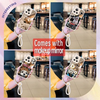 Makeup mirror youth Phone Case For OPPO Realme GT2 5G Explorer Master flower Soft case Full edging trend Raised lens Hangings