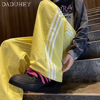 DaDuHey🔥 2023 Summer New Loose Striped Casual Pants Mens Thin Fashion All-Match Straight Sports Pants