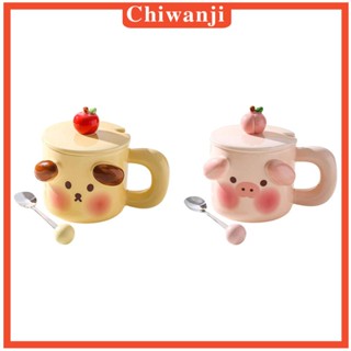 [Chiwanji] แก้วกาแฟร้อน เย็น ใช้ซ้ําได้ ลายคริสต์มาส สําหรับใส่ชา น้ําผลไม้