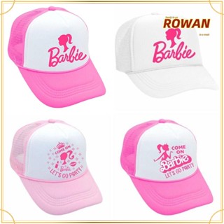 Rowans หมวกเบสบอล หมวกบังแดด ผ้าตาข่าย ปรับได้ สีชมพู อินเทรนด์ สําหรับตุ๊กตาบาร์บี้ ผู้หญิง ผู้ชาย