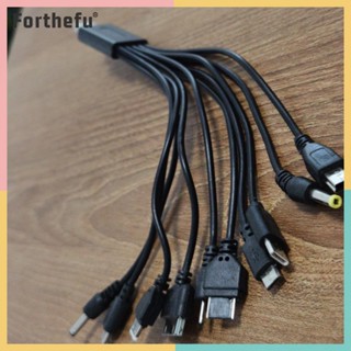 ★ Forthefu ★  10 in 1 สายชาร์จ USB อเนกประสงค์ สําหรับโทรศัพท์มือถือ ลําโพงบลูทูธ