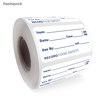 Flashquick 500 ชิ้น / ม้วน สติกเกอร์ครัว ตู้เย็น ช่องแช่แข็ง เก็บอาหาร วันที่ เนื้อหา ฉลาก ดี