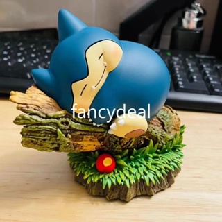 โมเดลฟิกเกอร์ PVC อนิเมะโปเกม่อน Sleeping Fat Snorlax Kawaii ขนาด 11 ซม. ของเล่นสําหรับเด็ก