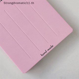 Strongaromatic ป้ายแท็กกระดาษ ลายดอกไม้ สีชมพู 4 รู สําหรับใส่กิ๊บติดผม สร้อยข้อมือ เครื่องประดับ 50 ชิ้น